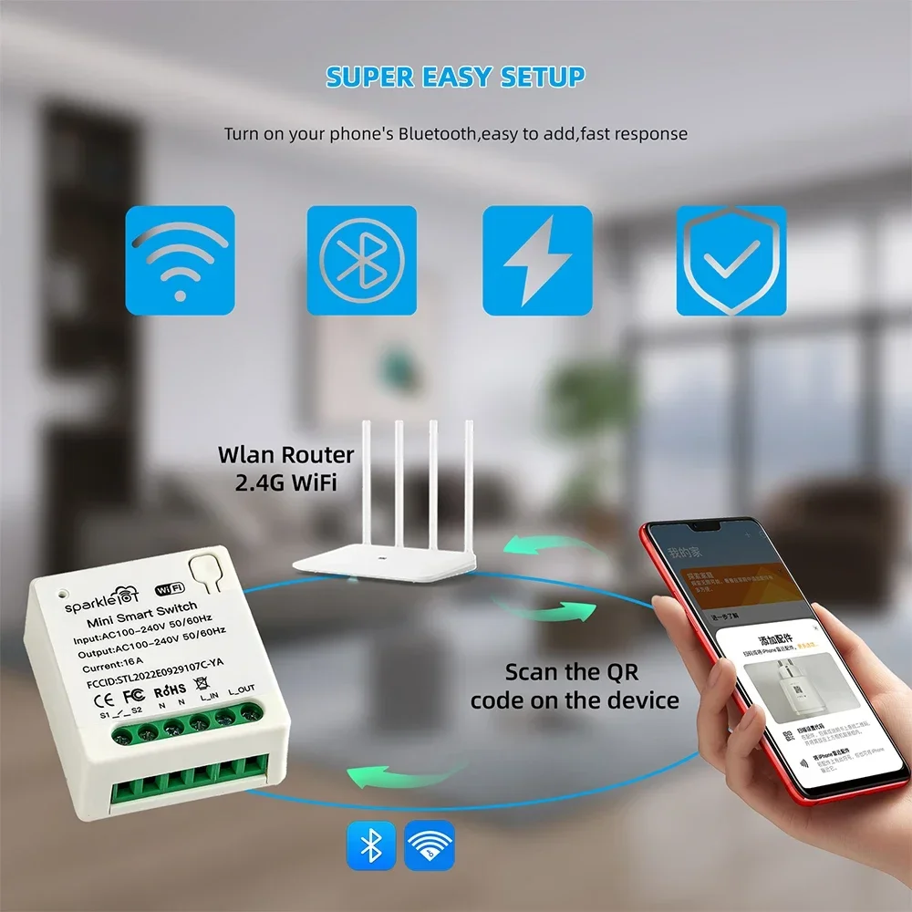 16A Matter WIFI Smart Switch R - Home Automation Tutorial recensione e prezzo